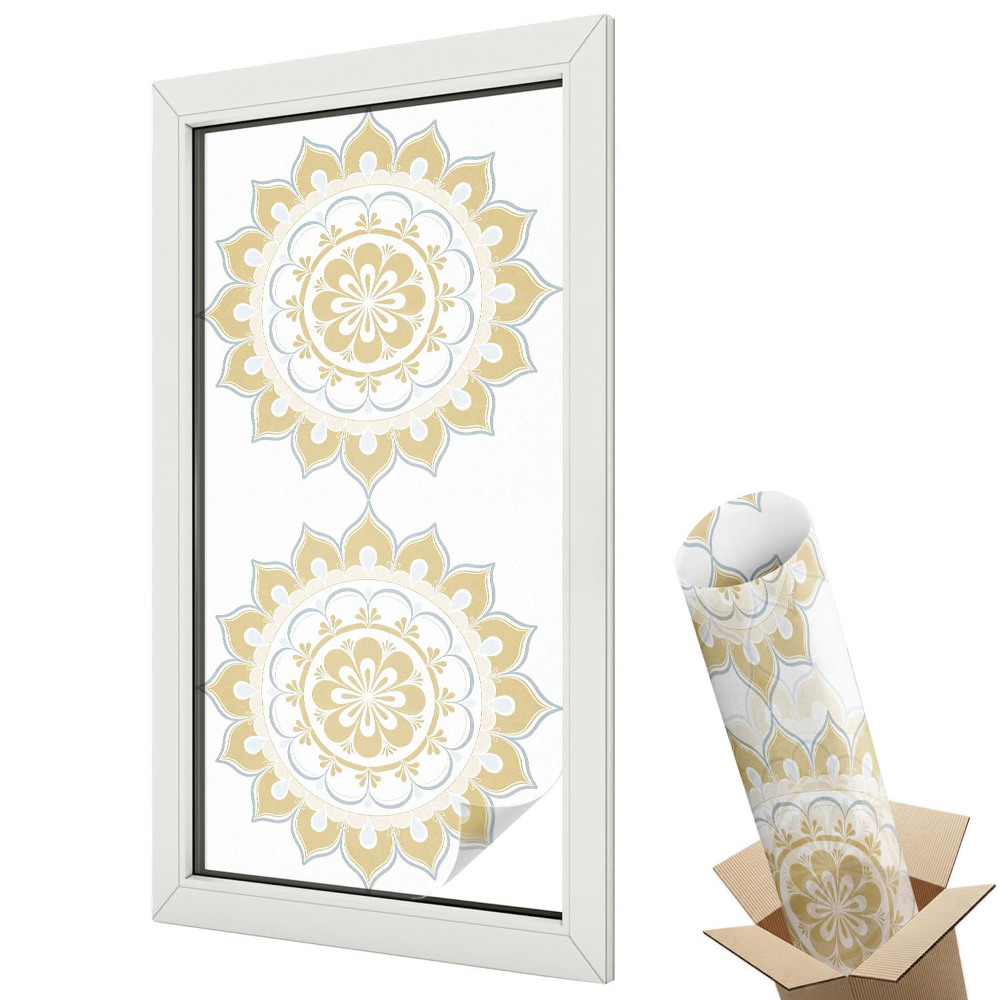 Protipohledová fólie na okna Květinová mandala
