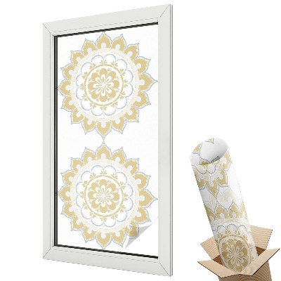 Protipohledová fólie na okna Květinová mandala