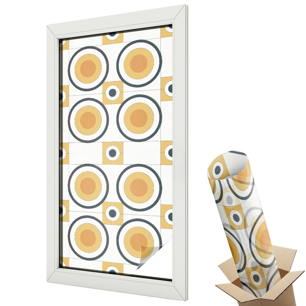 Okenní fólie Retro kruhy