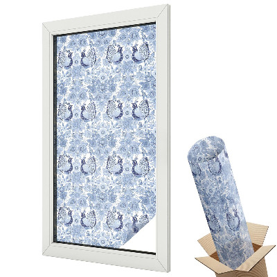 Fólie na okna aby nebylo vidět dovnitř Květinový pták