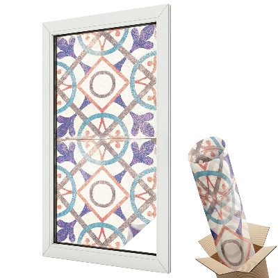 Protipohledová fólie na okna Barevné mozaiky