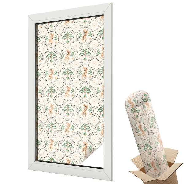 Protipohledová fólie na okna Palmový leopard