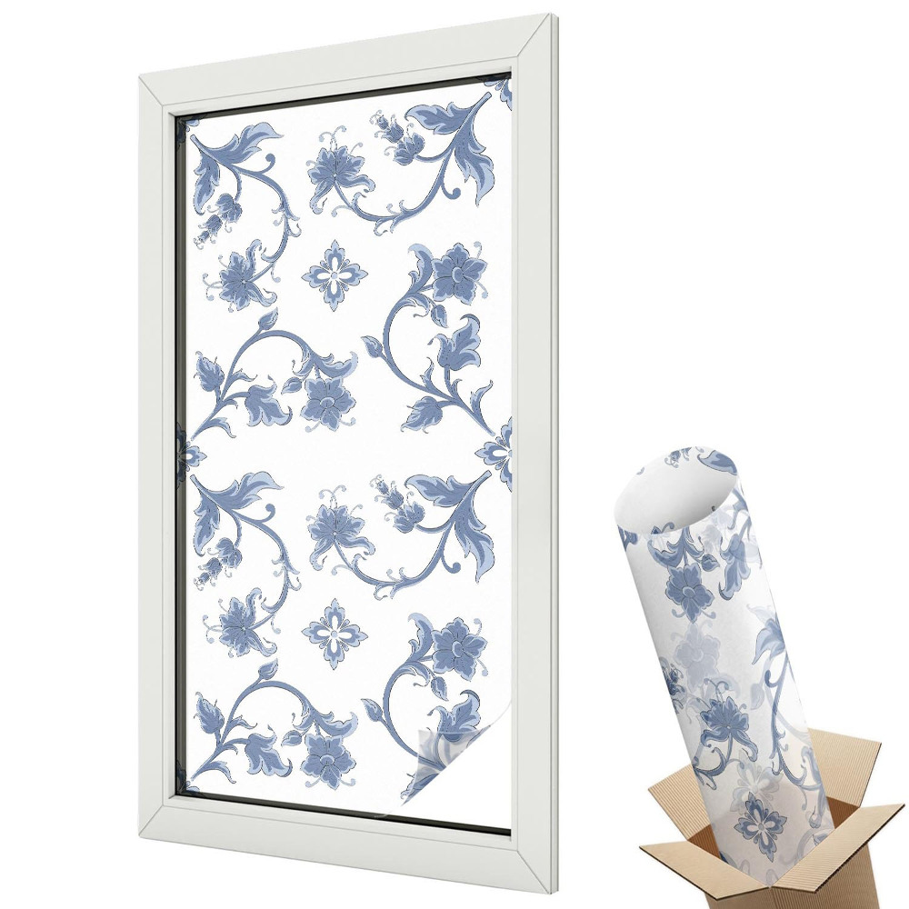 Fólie na okna aby nebylo vidět dovnitř Květinový ornament