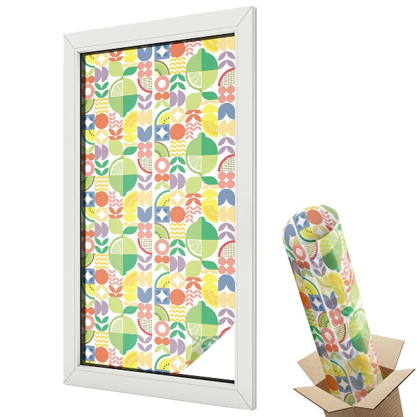 Fólie na okna proti slunci Barevné ovoce