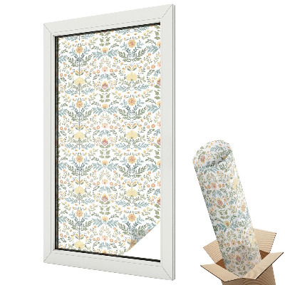 Protipohledová fólie na okna Květinová symetrie