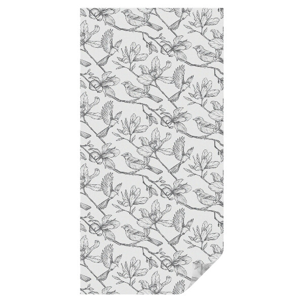 Fólie na okna aby nebylo vidět dovnitř Ptáci a květiny