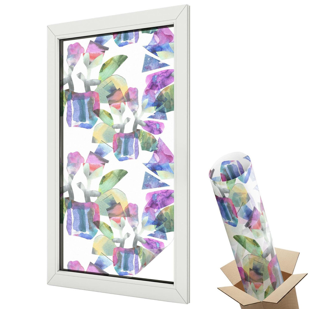 Fólie na okna proti slunci Barevná abstrakce