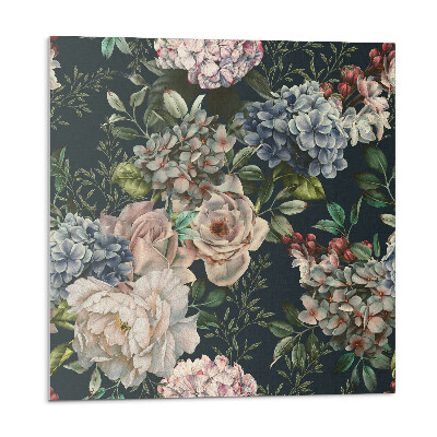 Samolepící podlahové čtverce Květinový vzor na pozadí