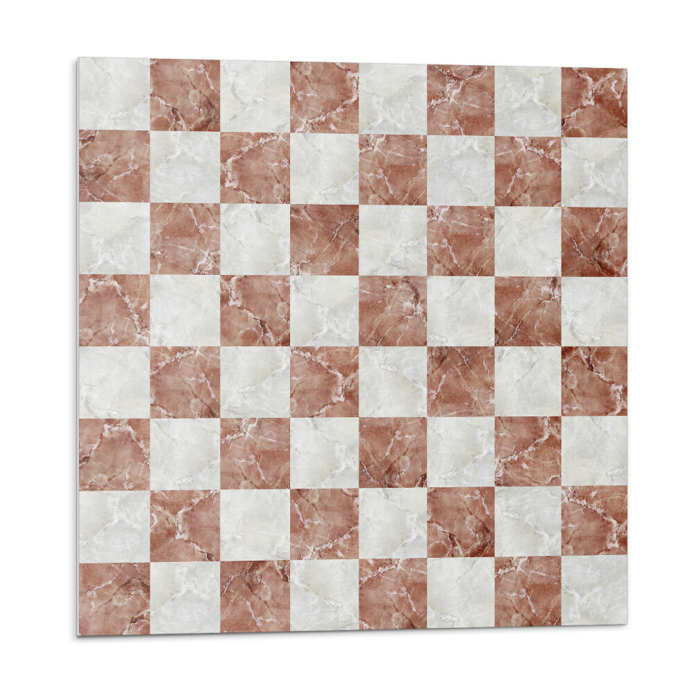 Samolepící podlahové čtverce Mramorový šachovnicový vzor