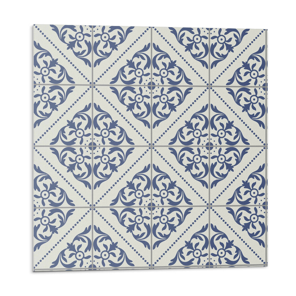 Samolepící podlahové čtverce Vzor s květinovými motivy