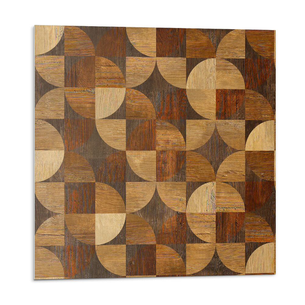 Samolepící dlaždice Geometrický vzor dřeva