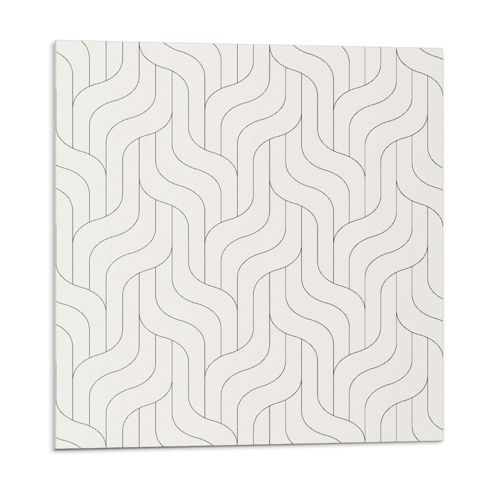 Samolepící podlahové čtverce Vlny v geometrickém uspořádání