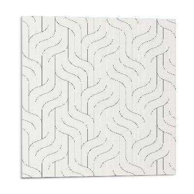 Samolepící podlahové čtverce Vlny v geometrickém uspořádání