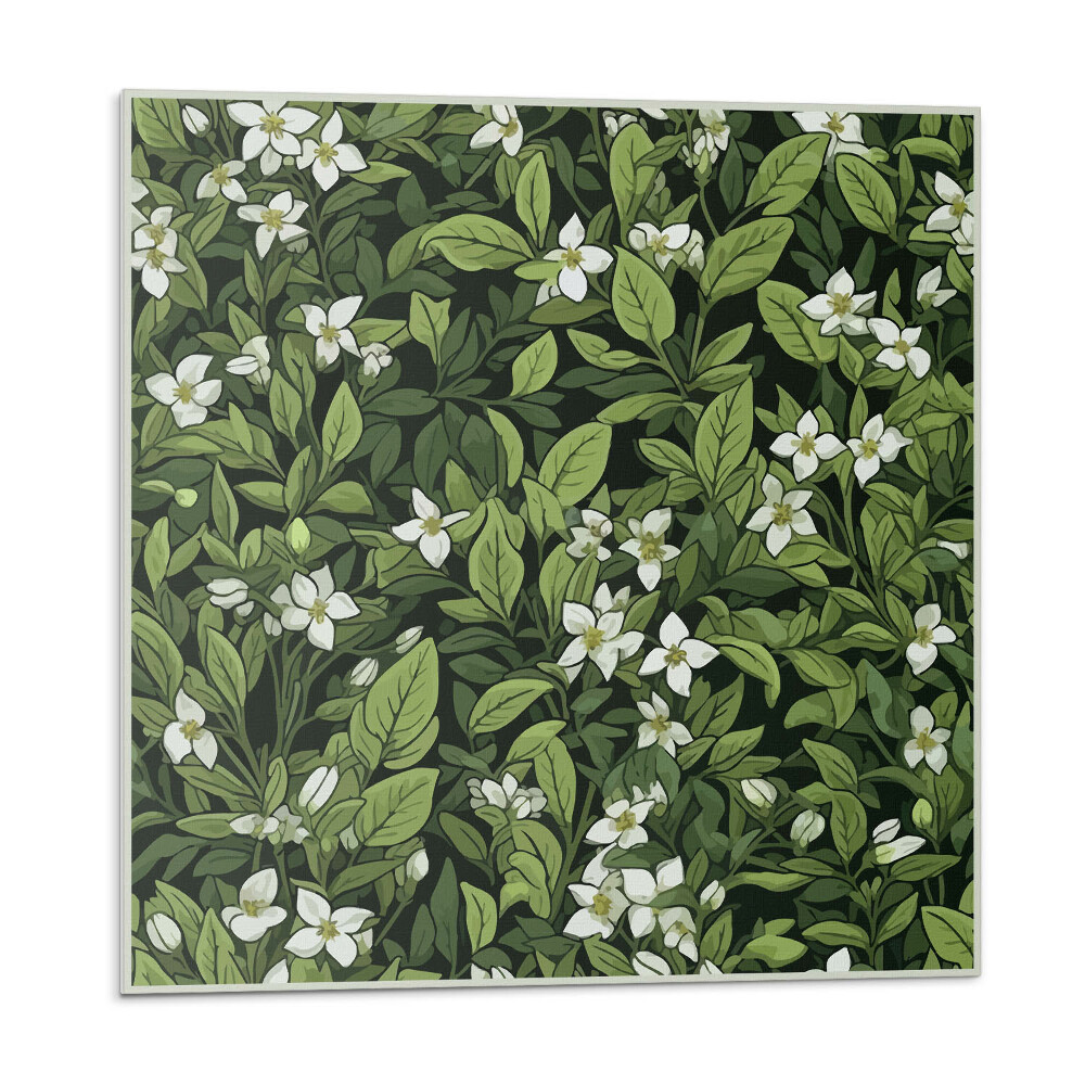 Samolepící podlahové čtverce Květinový rostlinný vzor