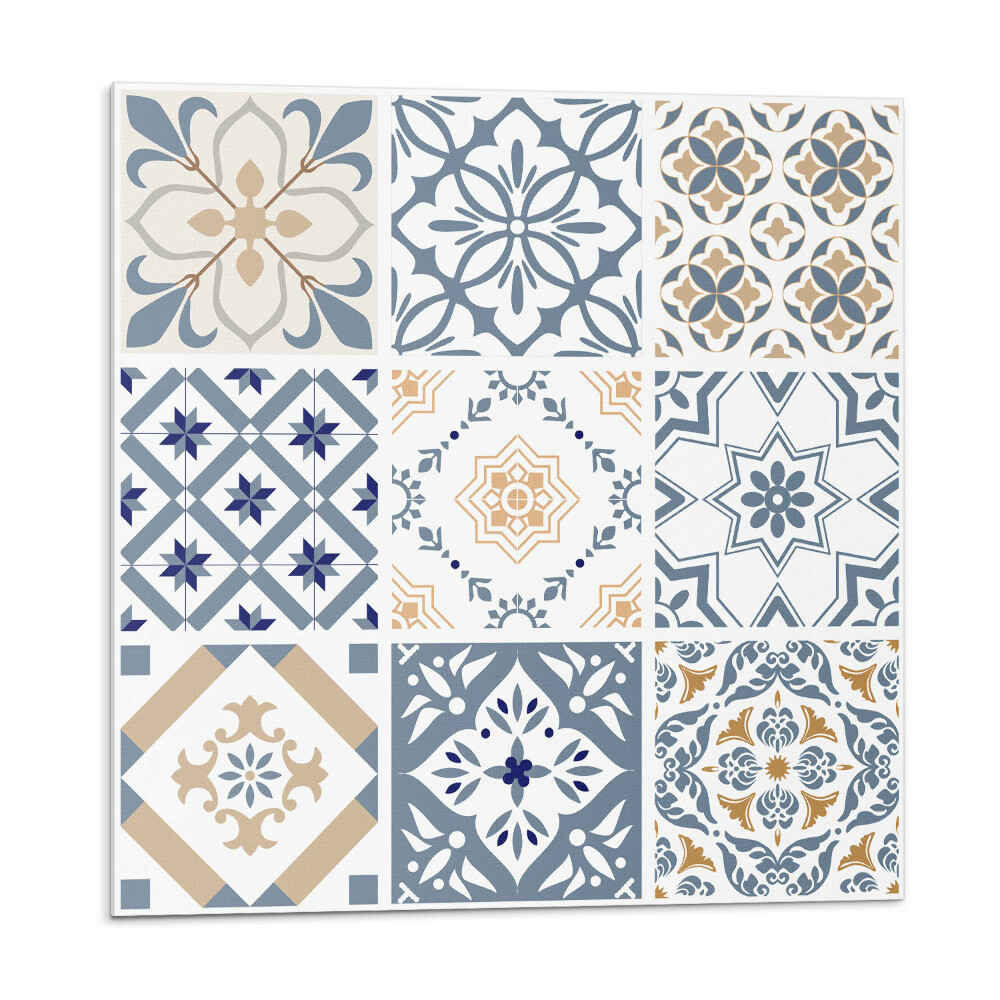 Samolepící podlahové čtverce Mozaikové kostkované vzory