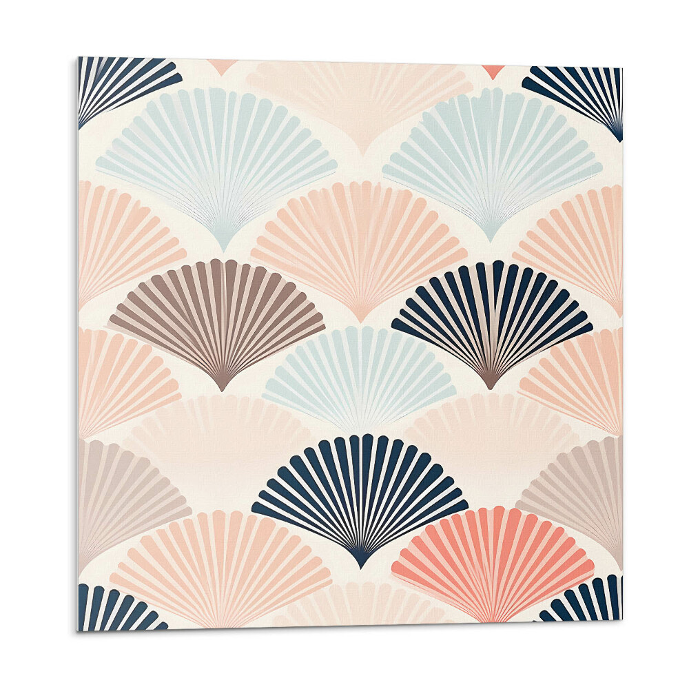 Samolepící podlahové čtverce Vějířový vzor ve vlnách