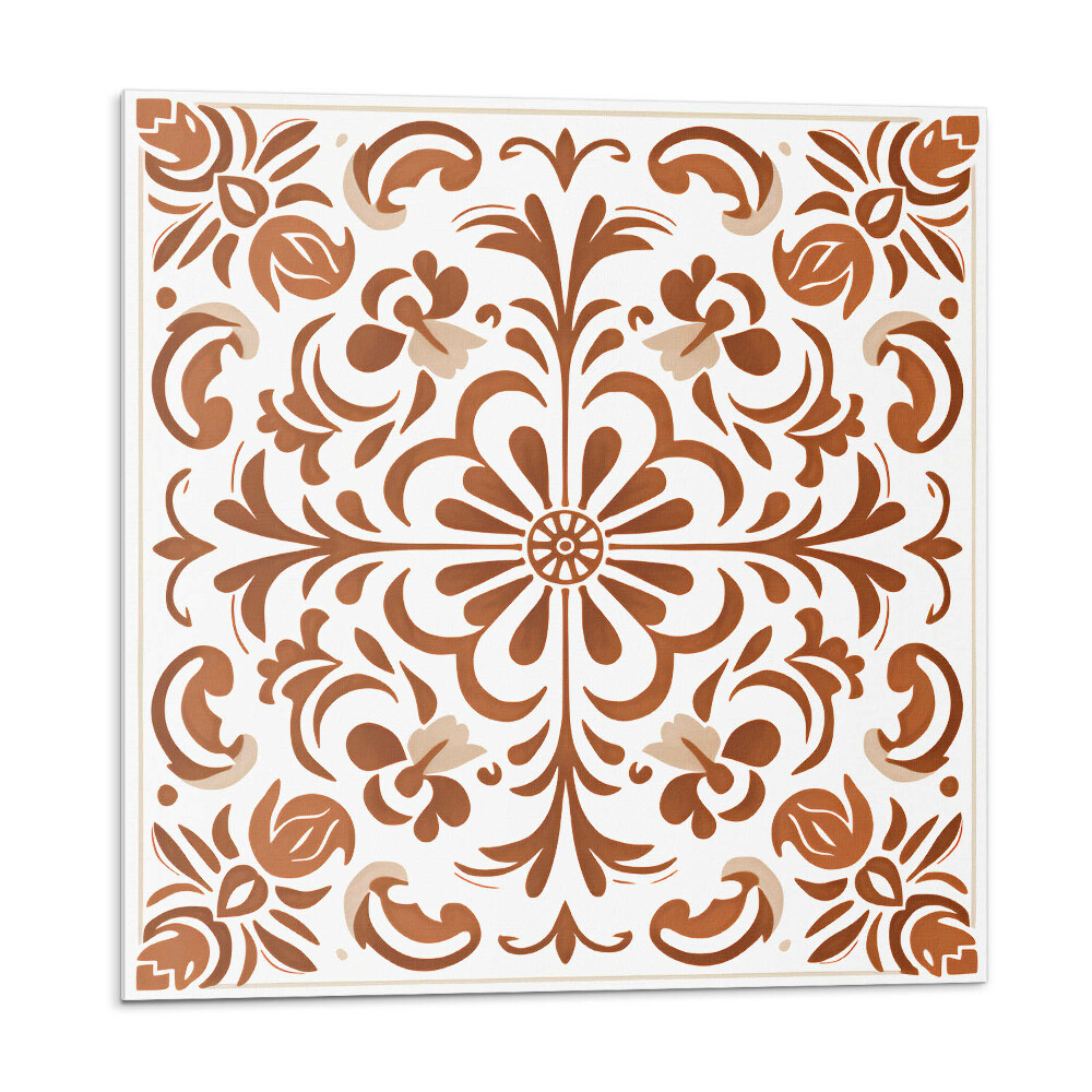 Samolepící podlahové čtverce Dekorativní květinový vzor