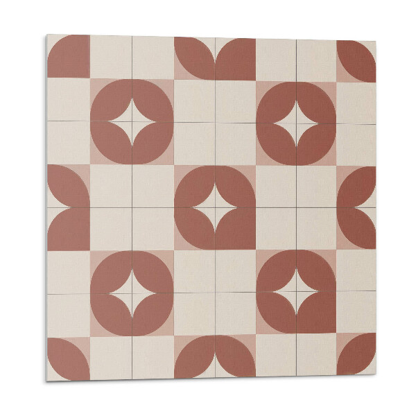 Samolepící podlahové čtverce Geometrický vzor s kruhy