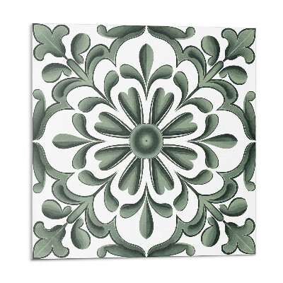 Samolepící podlahové čtverce Rostlinný motiv v kruhu