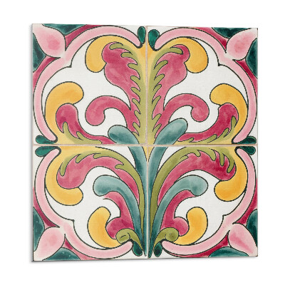 Samolepící dlaždice Rostlinný vzor s vlnami