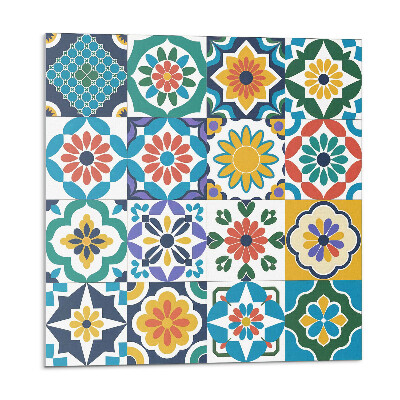 Samolepící dlaždice Květinové a geometrické vzory