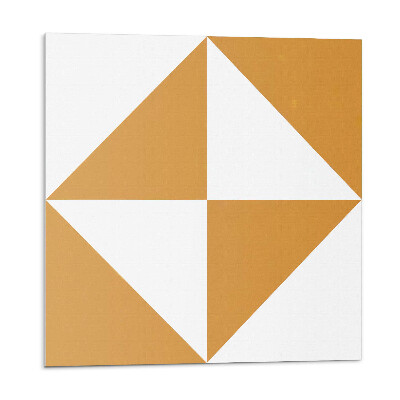 Samolepící podlahové čtverce Geometrické trojúhelníky ve čtvercích