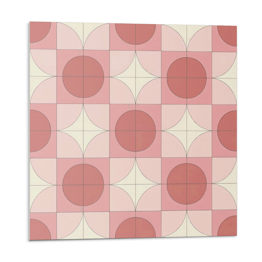 Samolepící dlaždice Vzor s kruhy a květinami