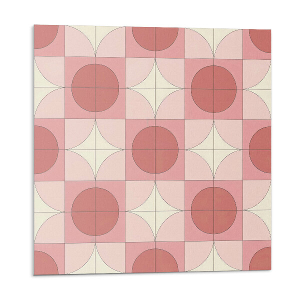 Samolepící dlaždice Vzor s kruhy a květinami