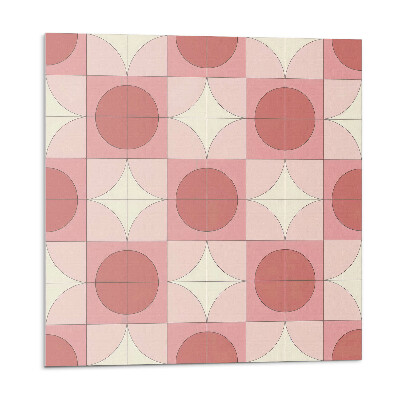 Samolepící dlaždice Vzor s kruhy a květinami