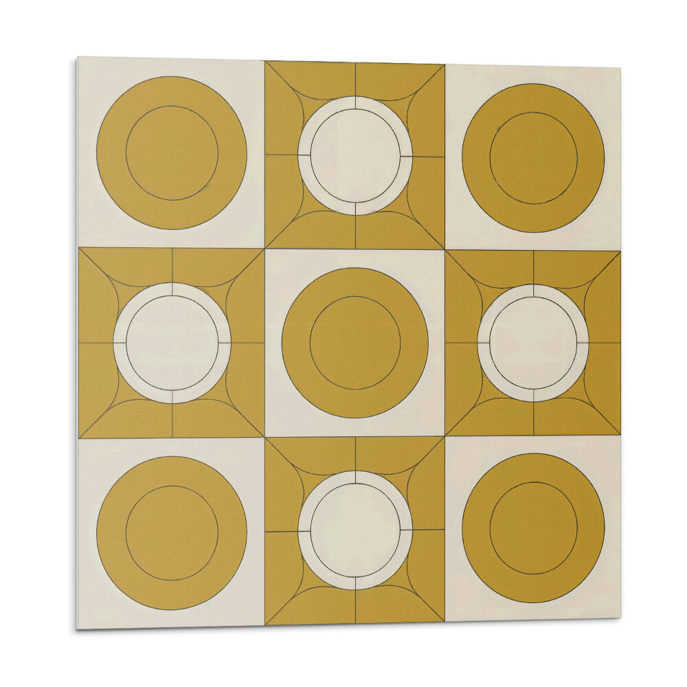 Samolepící podlahové čtverce Geometrický vzor s kruhy