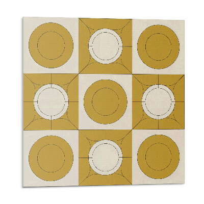 Samolepící podlahové čtverce Geometrický vzor s kruhy