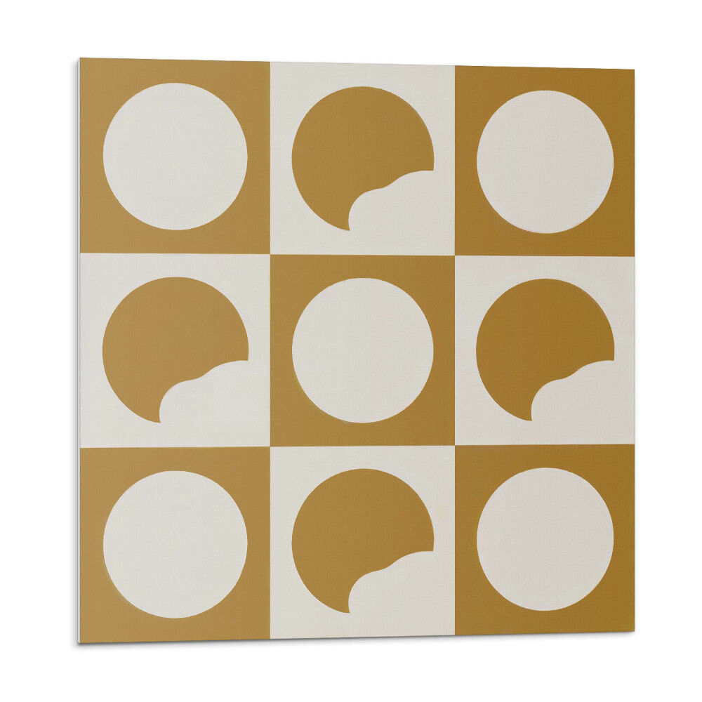 Samolepící podlahové čtverce Abstraktní kruhy s mezerami