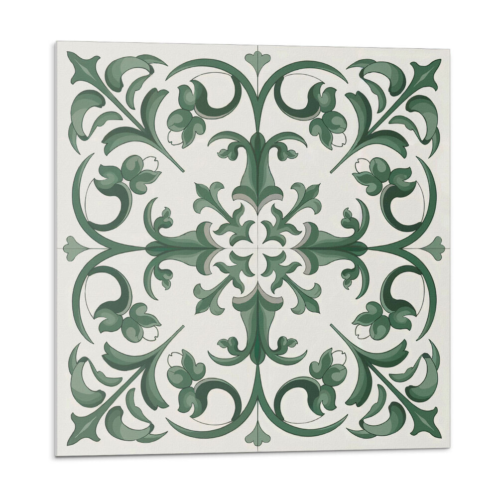 Samolepící podlahové čtverce Rostlinný vzor s květinovým motivem