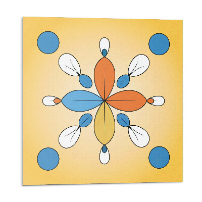 Samolepící podlahové čtverce Geometrický květinový vzor