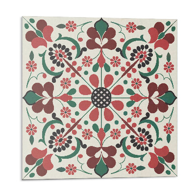 Samolepící dlaždice Květinový vzor se symetrií