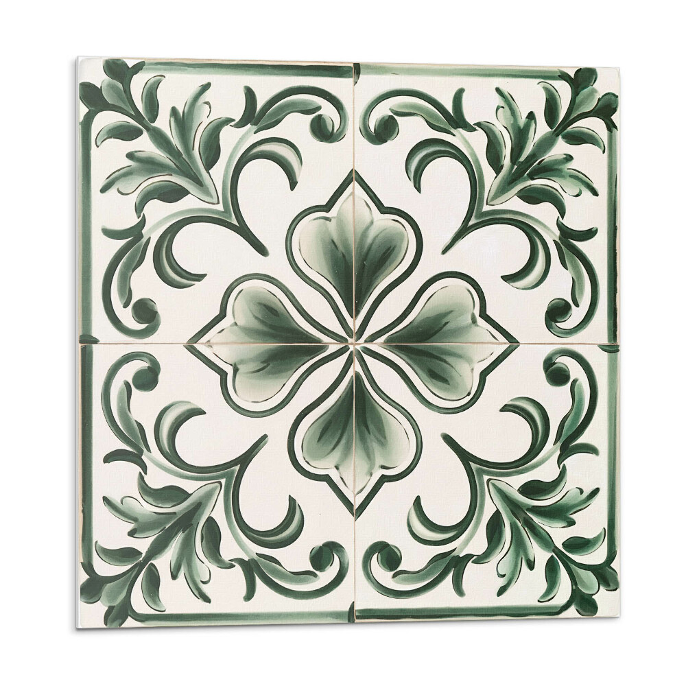 Samolepící dlaždice Vzor s listy a srdce