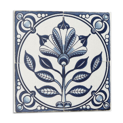 Samolepící dlaždice Květinový vzor na dlaždici