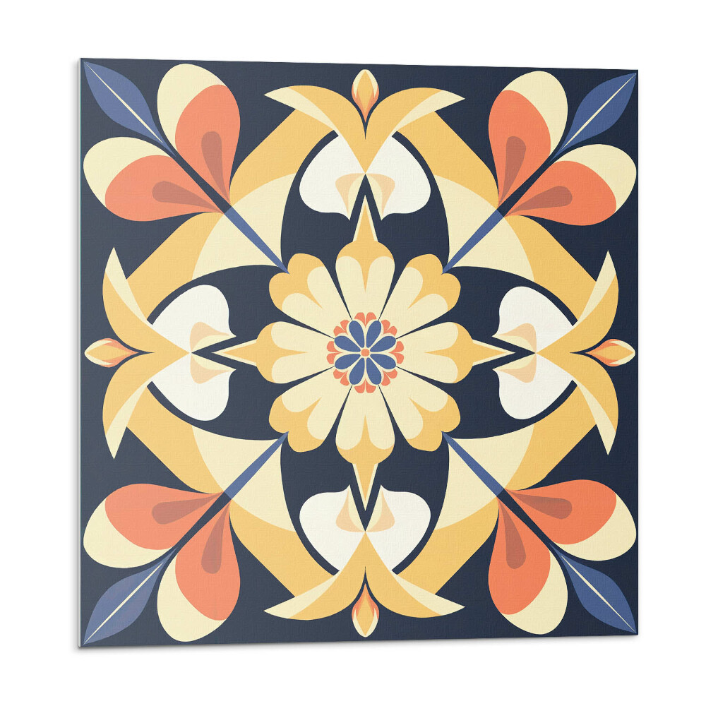 Samolepící dlaždice Květinový vzor mandaly