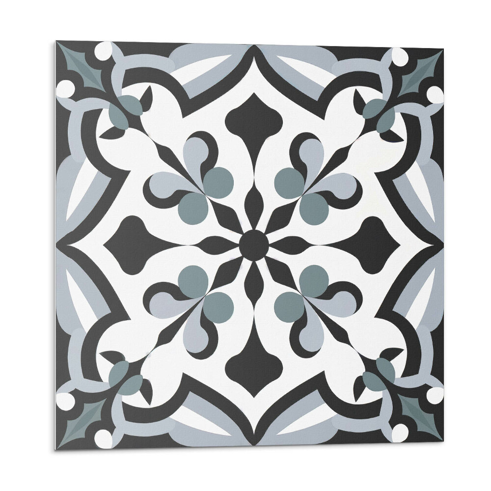 Samolepící podlahové čtverce Stylový rostlinný vzor