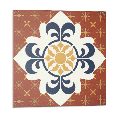 Samolepící podlahové čtverce Vzor s květinovým motivem