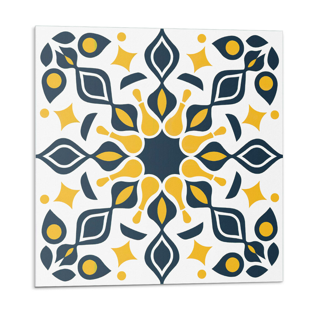 Samolepící dlaždice Květinový vzor se symetrií