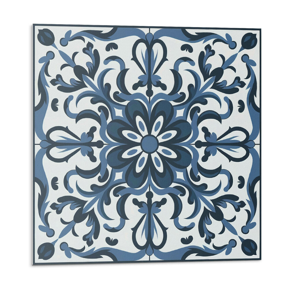 Samolepící dlaždice Květinový vzor s ornamenty