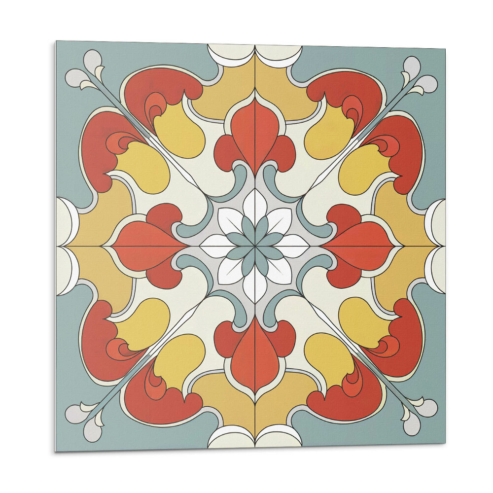 Samolepící dlaždice Květinový vzor mandaly