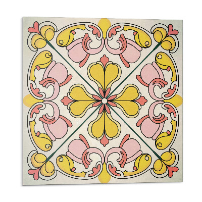 Samolepící dlaždice Květinový vzor s ornamenty