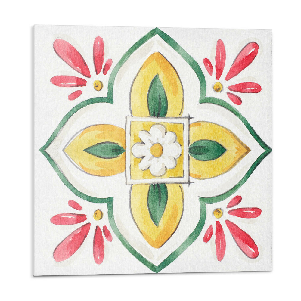 Samolepící dlaždice Květinový vzor v rámu