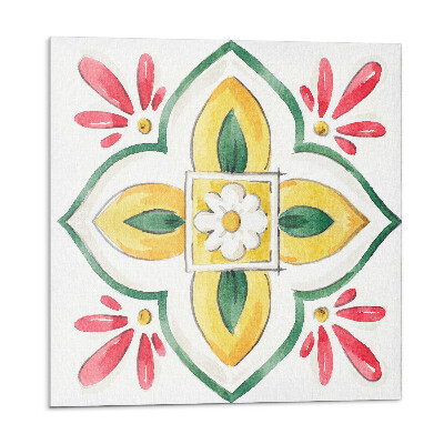 Samolepící dlaždice Květinový vzor v rámu