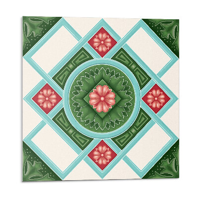 Samolepící dlaždice Květinový vzor v kosočtverci