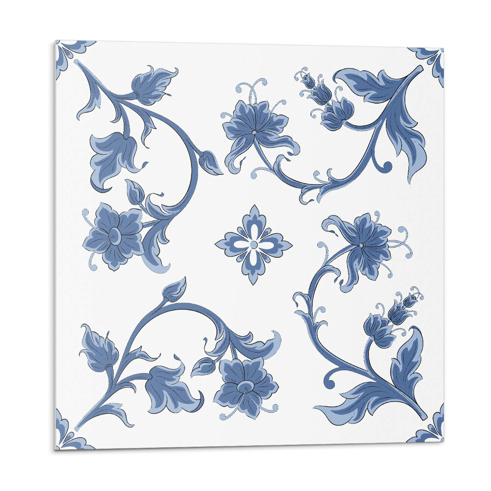 Samolepící podlahové čtverce Květinový vzor na pozadí