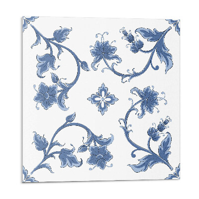 Samolepící podlahové čtverce Květinový vzor na pozadí