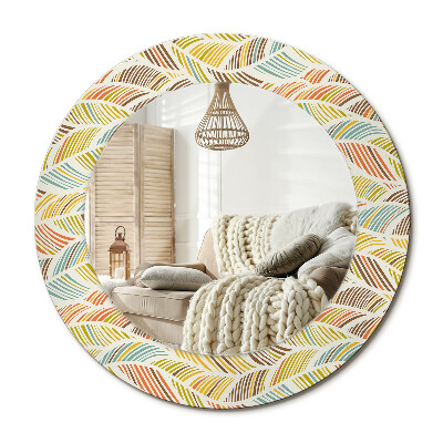 Kulaté dekorační zrcadlo na zeď Abstraktní